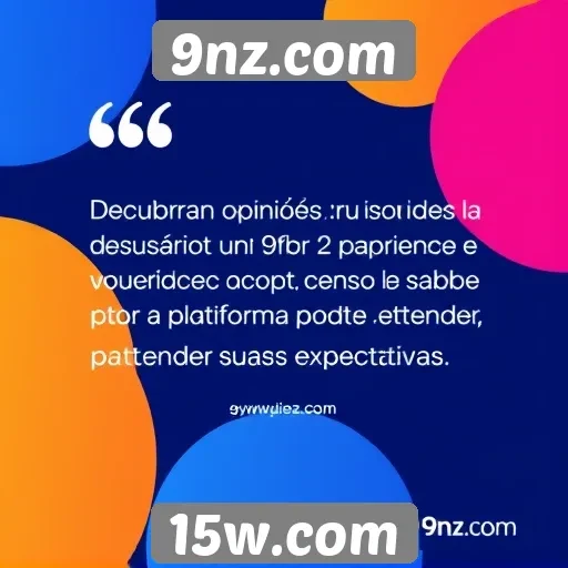 Opiniões de usuários sobre a experiência em 9nz.com